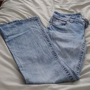 AE wide leg/boot cut low rise jeans